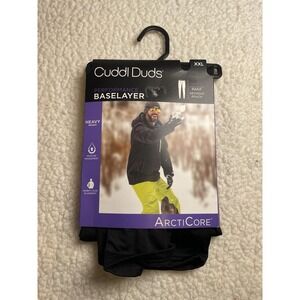 Cuddl Duds Men Baselayer Pants ArctiCore Thermal Bottoms Black Size XXL NEW